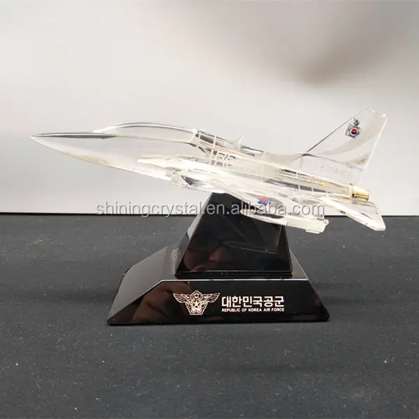 crystal fighter model crystal airplane model for army souvenir gift