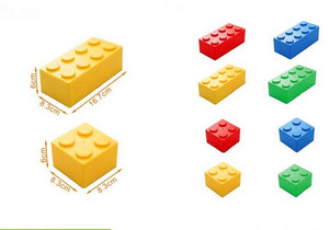 Sáng Tạo Oem Nhựa Khối Xây Dựng Hình Dạng Hộp Lưu Trữ Máy Tính Để Bàn Mỹ Phẩm Trang Sức Tổ Chức Hộp Bộ - Product Image 2