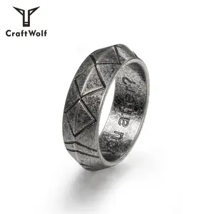Craft Wolf Europe America Hot Selling Punk Mans Stainless Steel Engagement Bands Or Knuckle Rings