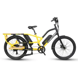จักรยานบรรทุกสินค้าไฟฟ้าท้ายยาว48V สำหรับครอบครัว500W หางยาว