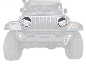 T088 black ABS angry-bird headlight cover trim for Jeep Wrangler TJ 1997-2006 - Product Image 6