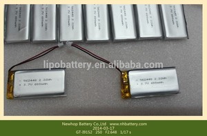 Lipo fabricante de la batería 3.7 v 85 mah batería del li polímero para reloj de silicona <span class=keywords><strong>banda</strong></span> con el tamaño - Product Image 6