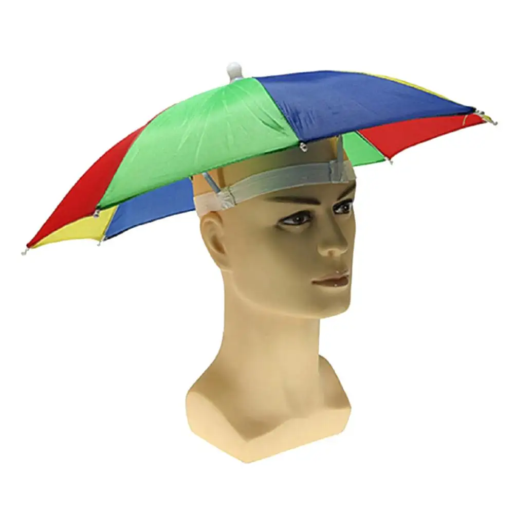 Tragbare Regenschirm Hut Sonne Schatten 55cm wasserdichte Outdoor-Hut Sport 