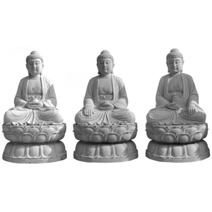 Statue de <span class=keywords><strong>Bouddha</strong></span> en pierre sculptée à la main, grand format, représentant Sakyamuni <span class=keywords><strong>Tathagata</strong></span> Amitabha, assis en méditation, pour jardin extérieur - Product Image 2