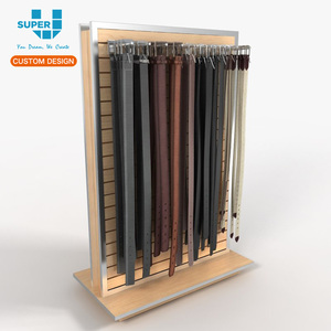 Expositor de Cinturones de Madera y Cuero, Soporte de Exhibición de Cinturones, Diseño de Exhibición Personalizado de Madera para Tiendas Minoristas - Product Image 3