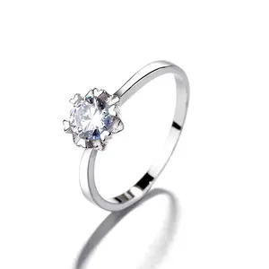 工厂直销首饰戒指时尚新款设计戒指氧化锆石 925 纯银戒指