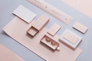 Di lusso di Colore Rosa Caldo di Vendita 400 Grammo Personalizzato Stagnola di Oro Logo Carta Patinata Spessore Biglietti da visita - Product Image 3