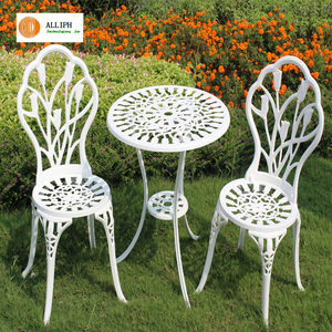 Personnalisé en <span class=keywords><strong>fonte</strong></span> <span class=keywords><strong>d</strong></span>'<span class=keywords><strong>aluminium</strong></span> restaurant café bistro table et une <span class=keywords><strong>chaise</strong></span> fixe - Product Image 2