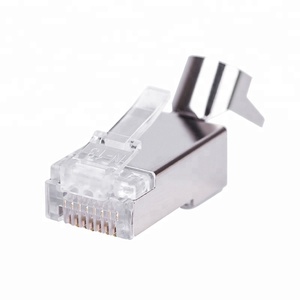 Высококачественный <span class=keywords><strong>3u</strong></span> 50u позолоченный 8P8C кристальная головка экранированный модульный разъем Cat 7 Cat7 <span class=keywords><strong>rj45</strong></span> разъем - Product Image 3