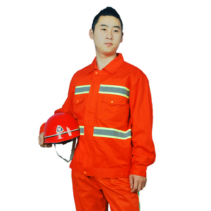 100% coton rouge <span class=keywords><strong>mécanicien</strong></span> vêtements de travail veste et <span class=keywords><strong>pantalon</strong></span> uniforme - Product Image 6