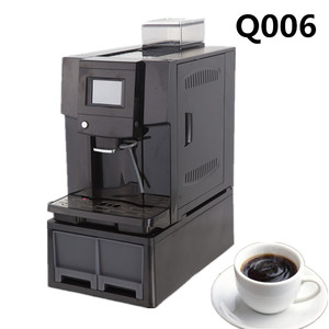 Un toque de plata y negro 4 idiomas profesional comercial cafetera espresso - Product Image 1