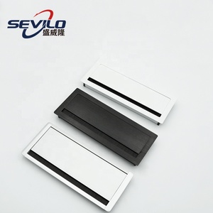 Trockenbau-Draht kasten mit modernem Design und weich schließender Gummi kabel tülle Kunststoff-Aluminium legierung Draht loch abdeckung für das Home Office - Product Image 3