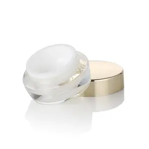 fancy cream jar plastic packaging luxury cosmetic jar small cosmetic jars with gold lids