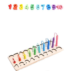 Montessori Di Legno Aritmetica di Scuola Materna per Bambini Giocattoli Di Puzzle digitale piastra di forma di corrispondenza ealy educazione giocattolo per bambini - Product Image 3