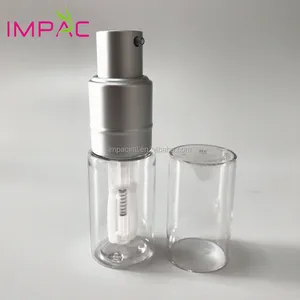 塑料35毫升干粉分配器瓶，带哑光银泵