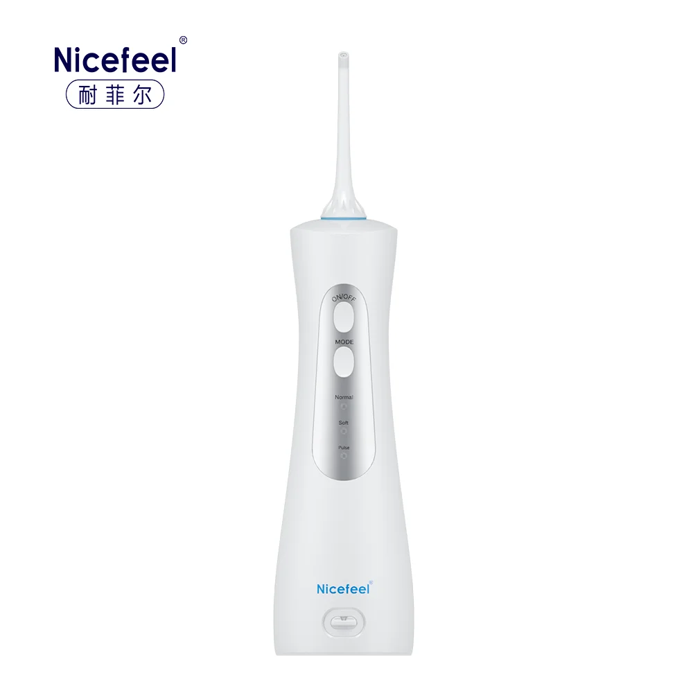 Nicefeel OEM portable water flosser FC156 3 working modes 2 standard tips travel to use teeth cleaner