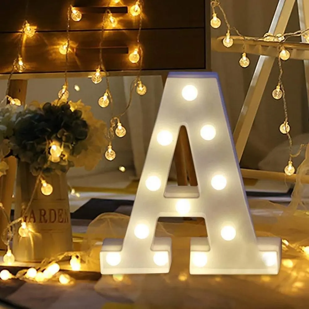 Alfabeto Inglês Home Decor Party Grandes Palavras Marquee Light Letters Sign Mini Dia Dos Namorados Casamento Led Light Up Letters