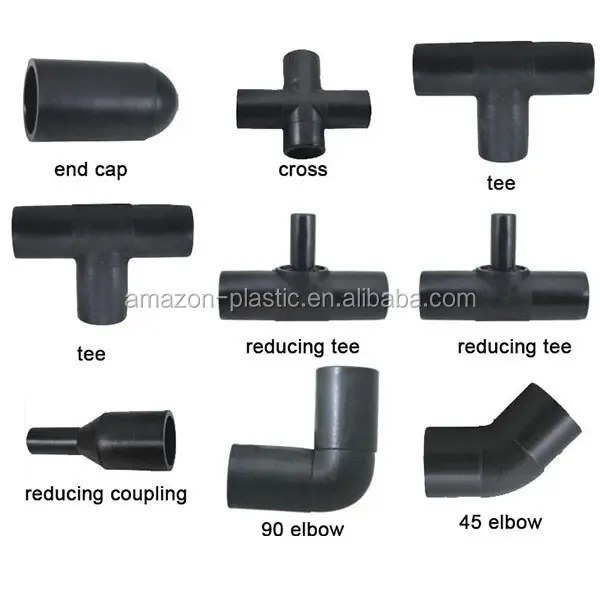 Pn16 butt fusion hdpe pipa fitting 90 gelar siku 140mm