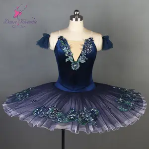 YAGP Dark blue professionale di balletto di ballo del tutu del costume per le ragazze e le donne prestazioni pancake tutù BLL085