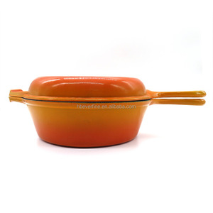 Plat combiné en métal émaillé en fonte 2-en-1 ultime pour une utilisation polyvalente dans la cuisine - Product Image 4