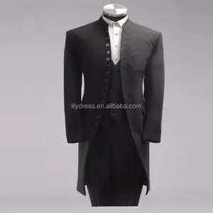 HD073 Male Custom Long Groom Prom Suit Mens Tuxedo Three Pieces (Coat +Pant +Vest ) Wedding Suits For Men Slim Fit Suit