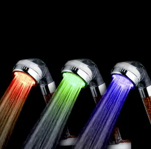 7 Color Flash Changing LED mineral stone Bathroom 2 in 1 shower-head