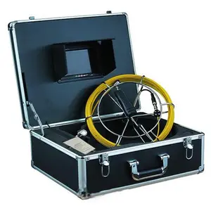 Push Rod 23mm Lens Industrial Endoscope 7 Inch Monitor 20M Fiberglass Cable Handheld Pipe Sewer Inspection Camera System