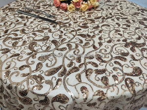 Hermosos Manteles de Lentejuelas Doradas, Manteles Personalizados con Lentejuelas, Decoraciones de Boda, Mantel de Lentejuelas - Product Image 5