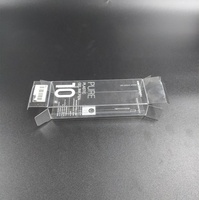 Benutzer definierte Logo gedruckt Kunststoff Stift Box transparente Gel Tinte Stift Box Verpackung für 10 Stück Gel Tinte Stifte