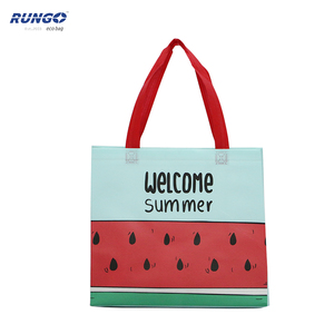 <span class=keywords><strong>Rungo</strong></span>, bolso de mano reutilizable de verano para sandía, logotipo personalizado, ultrasónico, no tejido, Material PP, bolsa de compras para supermercado - Product Image 2