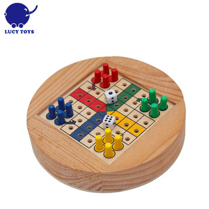 China Factory Best Price <strong>Mini</strong> Travel Game Wooden Ludo Board Game <strong>Chess</strong> <strong>Set</strong> Wholesale - Product Image 2