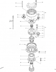 Belparts động cơ xoay hộp số <span class=keywords><strong>DH220</strong></span>-5 DH225-<span class=keywords><strong>7</strong></span> 404-00096 đu hộp số - Product Image 3