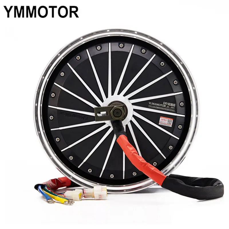 13 Inch 72V High Efficiency Brushless Dc Motorcycle Hub Motor 5000W