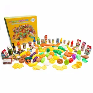 Unterstützung Drop Ship 120 pc Kunststoff Lebensmittel Spielzeug so tun, als würden Sie Essens sets für Kinder Küche spielen