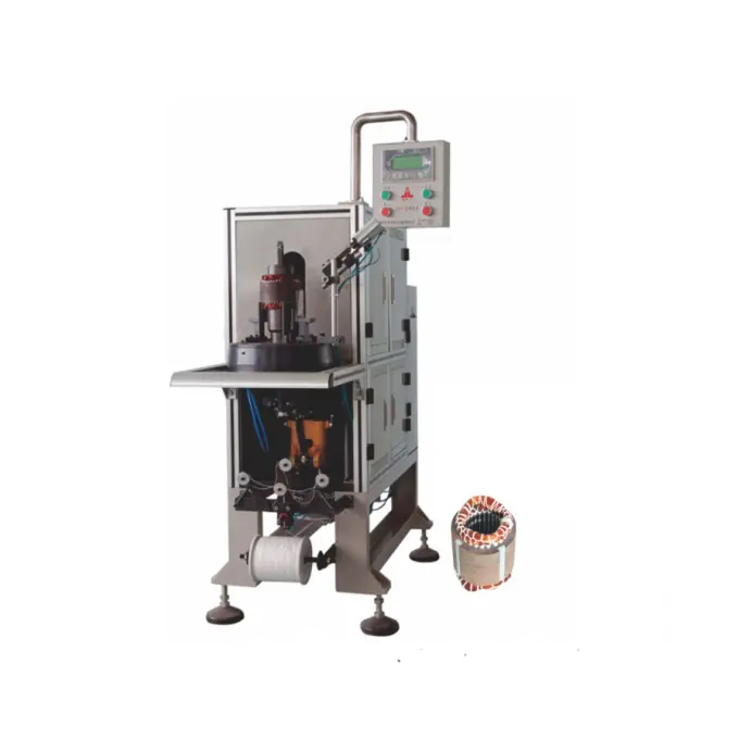 Automatic motor stator coil lacing machine