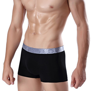 Calzoncillos <span class=keywords><strong>bóxer</strong></span> lisos en blanco sexys, ropa interior al por mayor, calzoncillos de algodón lisos para hombre - Product Image 3