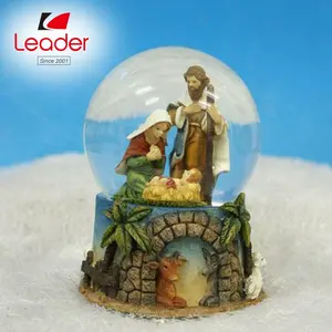 Natal Buatan Tangan Bayi Yesus Bola Salju Polyresin Bola Salju Souvenir Natal Salju Dunia