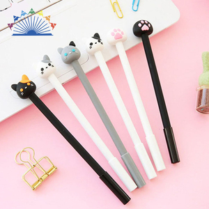 Kawaii gato huella bolígrafos <span class=keywords><strong>de</strong></span> <span class=keywords><strong>Gel</strong></span> escribiendo lindo garra negro tinta pluma <span class=keywords><strong>de</strong></span> firma - Product Image 1