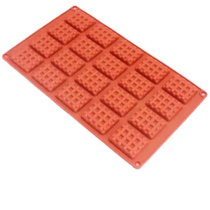 BPA Free 20 Sâu Răng Mini Silicone Cake Tray Sô Cô La Craft Baking Khuôn Silicone Waffle Baking Khuôn