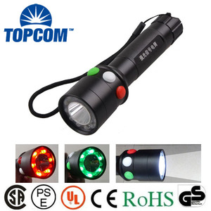 Đường Sắt <span class=keywords><strong>LED</strong></span> Đỏ Và Xanh Lá Cây Có Thể Sạc Lại Tín Hiệu Đèn Pin <span class=keywords><strong>Torch</strong></span> - Product Image 2