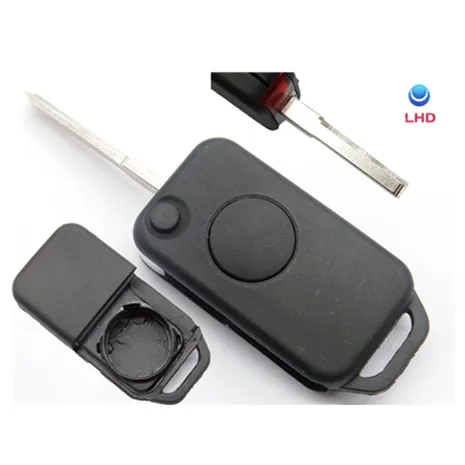 Promotional 1 button flip remote car key blank case cover for Mercedes Fob with YM30 blade