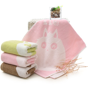 Asciugamano in cotone 100% quadrato <span class=keywords><strong>fucsia</strong></span> tinto in tinta unita con ricamo - Product Image 6