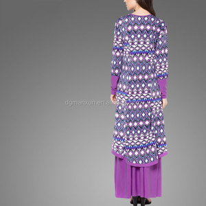 Popular Islámico de Partido de Las Mujeres Vestido de Gasa de Moda Malasia Baju Kurung moderna - Product Image 4