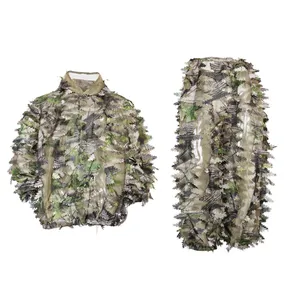 Groothandel Custom Camo Camouflage Kleding Ghillie Pak Materiaal Voor Jacht