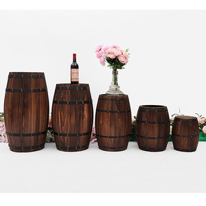 <span class=keywords><strong>Barril</strong></span> de Vino Decorativo de Madera Retro para Jardín, Adorno de <span class=keywords><strong>Bar</strong></span> para Bodas, Barriles de Madera - Product Image 4