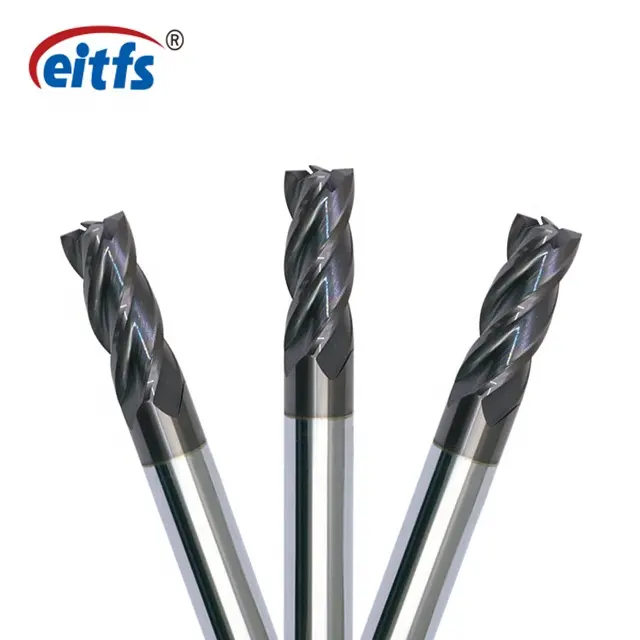 Germany Quality Coated Solid Carbide 6 Flute End Mill For Metal Cutting Tools