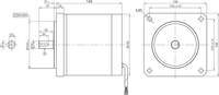 Moteur synchrone monophasé AC 220V 130mm