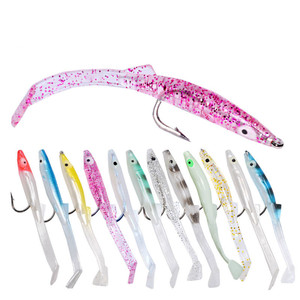 YOUME 6 pcs/pack Doux Anguille Leurre De Pêche Doux de Qualité Supérieure Appât Queue Lançon 85mm Artificielle Leurre Maquereau tuer - Product Image 1