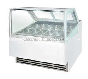 Sıcak satış ticari mutfak ekipmanları gelato vitrin dondurma ekran dondurucu