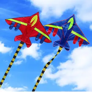 Customized Red and blue color fighter plane kite